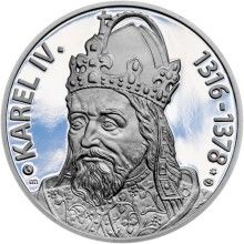 Karel IV. - 700. výročie narodenia 28 mm striebro proof